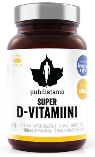 Levně Puhdistamo Super Vitamin D 4000iu 60 kapslí
