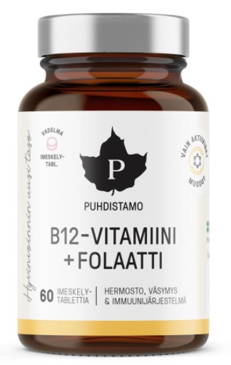 Levně Puhdistamo Vitamin B12 Folate 60 kapslí