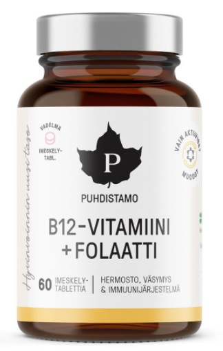 Puhdistamo Vitamin B12 Folate 60 kapslí