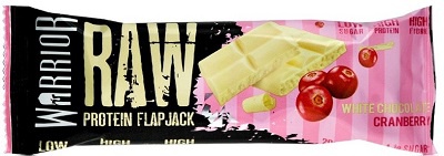 Warrior Raw Protein Flapjack 75 g - bílá čokoláda/brusinka