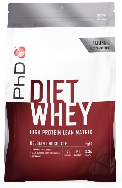PhD Nutrition Diet Whey Protein, 1000 g Příchuť: Belgická čokoláda
