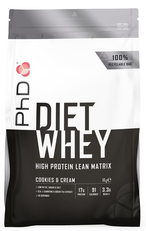PhD Nutrition PhD Diet Whey Protein 1000 g - cookies & cream + šejkr 600 ml ZDARMA