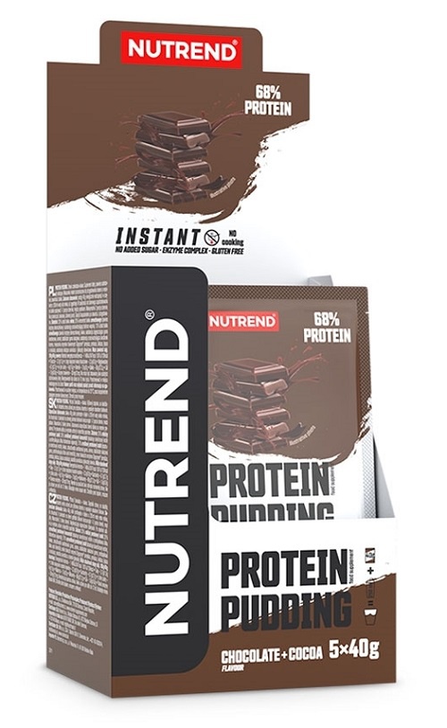 NUTREND Instantní proteinový pudink PROTEIN PUDDING, 5 x 40 g, čokoláda + kakao