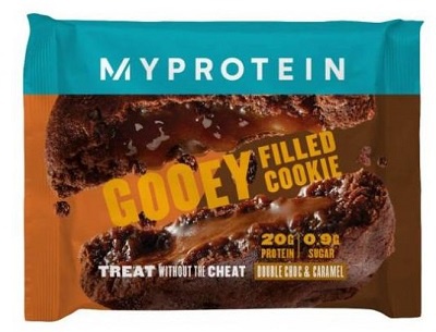 Levně MyProtein Gooey Filled Cookie 75 g - Dvojitá čoko/karamel