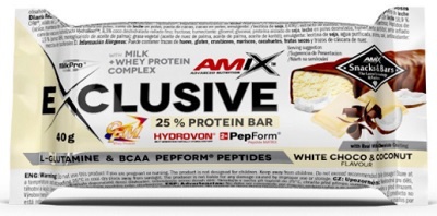Levně Amix Nutrition Amix Exclusive Protein Bar 40 g - bílá čokoláda/kokos