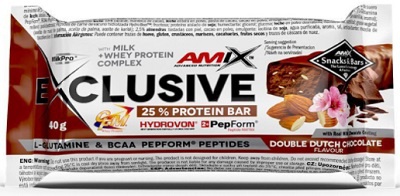 Levně Amix Nutrition Amix Exclusive Protein Bar 40 g - double dutch chocolate