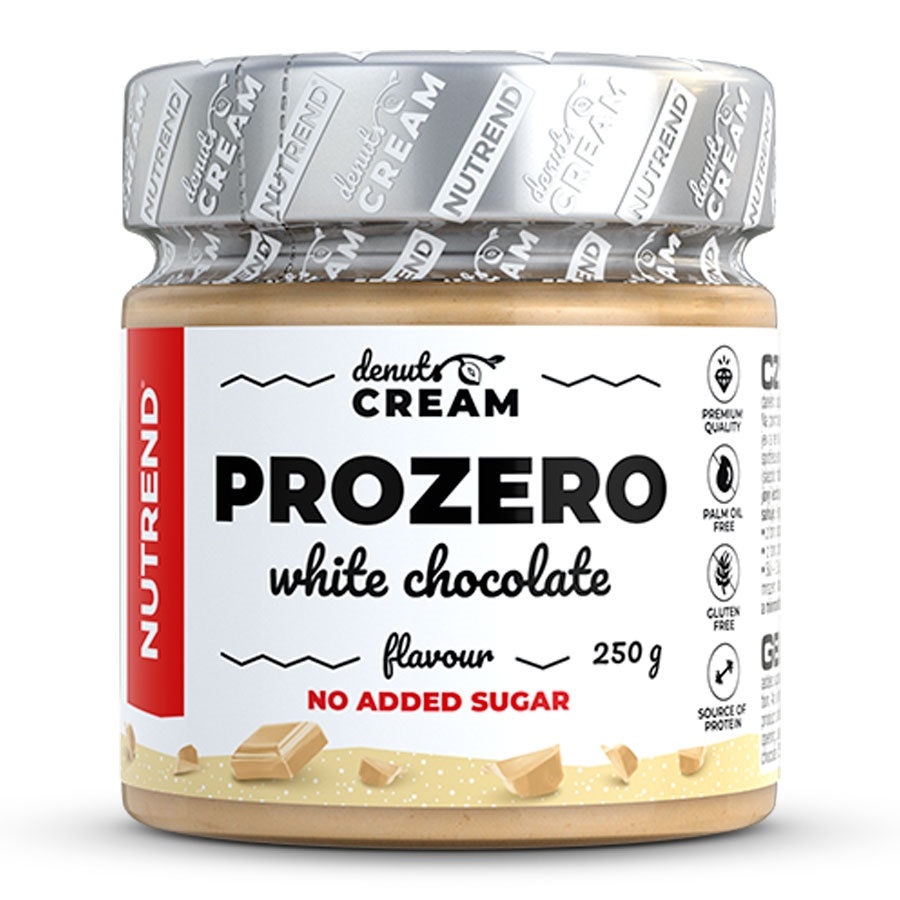 Nutrend DeNuts Cream 250 g Prozero s bílou čokoládou