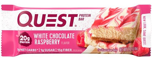 Levně Quest Nutrition Protein Bar 60g - White Chocolate Raspberry