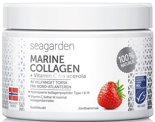 Levně Seagarden Marine Collagen + vitamin C 150 g - jahoda