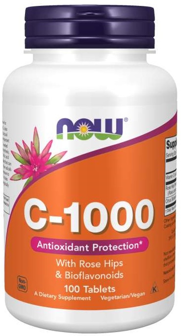 Levně Now Foods Vitamin C 1000 mg - 100 tablet