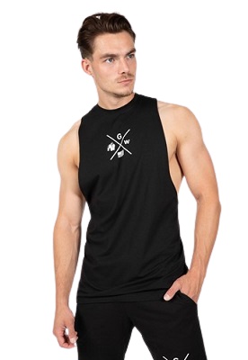 Gorilla Wear Pánské tílko Cisco Drop Armhole Tank Top Black/White - 2XL