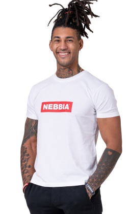 Nebbia Pánské tričko Nebbia Basic 593 bílá - M