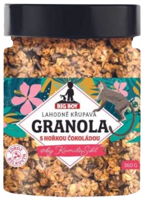 Levně Big Boy Proteinová granola 360 g - s hořkou čokoládou by @kamilasikl