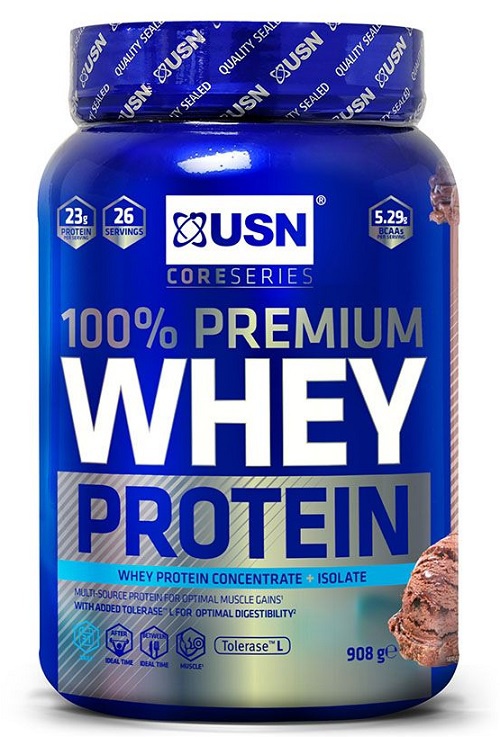 Levně USN (Ultimate Sports Nutrition) USN 100% Whey Protein Premium 908 g