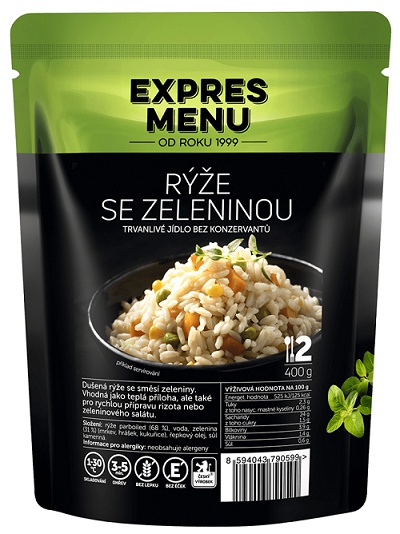 Levně Expres menu Dušená rýže se zeleninou 400 g