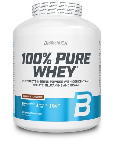 BioTech USA 100% Pure Whey Protein, 2270 g Příchuť: Malinový cheesecake