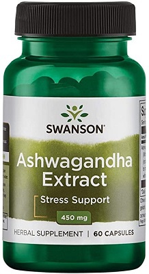 Levně Swanson Ashwagandha Extract 450 mg 60 kapslí