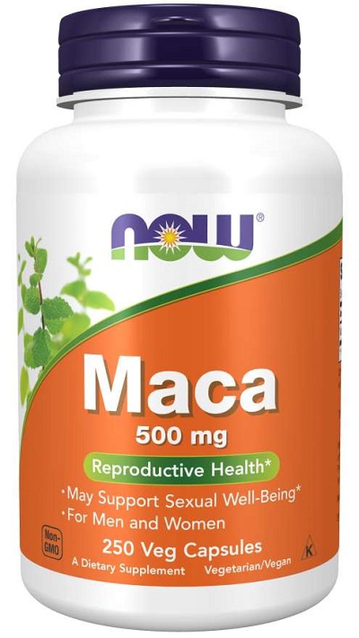 Now Foods Maca 500 mg 250 rostlinných kapslí