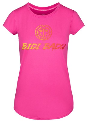 BIDI BADU Dámské tričko Coletta Basic Logo Tee Pink - XS