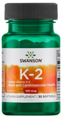 Levně Swanson Vitamín K2 Natural 100 mcq 30 kapslí