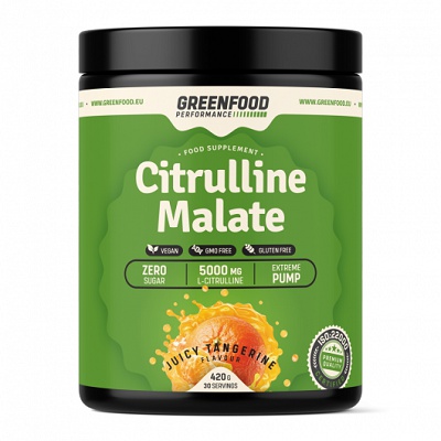 Levně GreenFood Performance Citrulline Malate 420 g - mandarinka