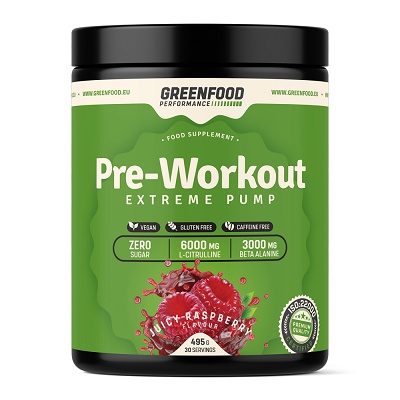 Levně GreenFood Performance Pre-Workout 410 g - malina
