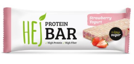 Levně HEJ Protein Bar 60 g - Strawberry Yogurt