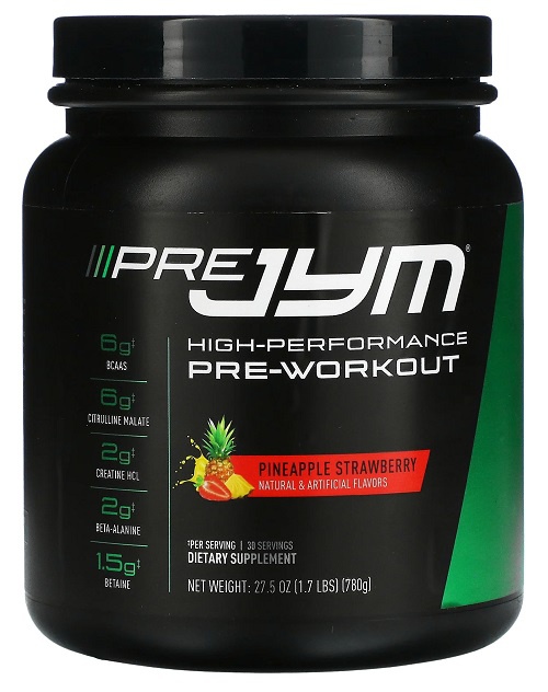 Levně JYM Supplement Science JYM Pre JYM PRE-Workout 500 g - Pineapple Strawberry