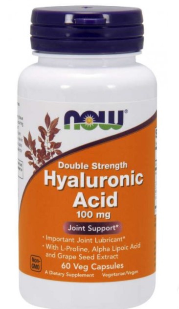 Levně Now Foods Hyaluronic Acid (Kyselina hyaluronová) 100 mg 60 kapslí