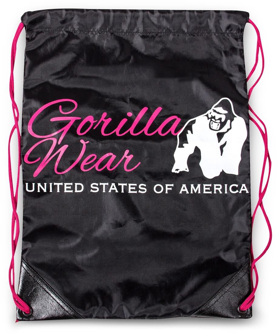 Levně Gorilla Wear taška Drawstring Bag černá/růžová