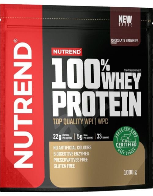 Levně Nutrend 100% Whey Protein 1000 g - čokoládové brownies