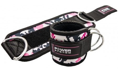 Levně Power System Kotníkový adaptér Ankle Straps Camo - černo/růžová