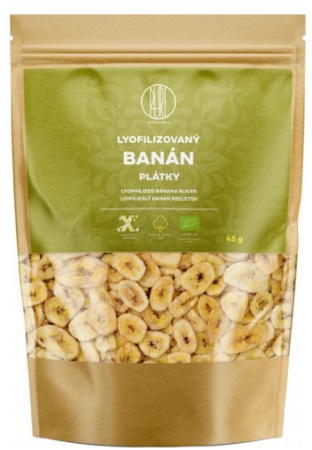 BrainMax Pure Lyofilizované ovoce 45 g - banán plátky BIO