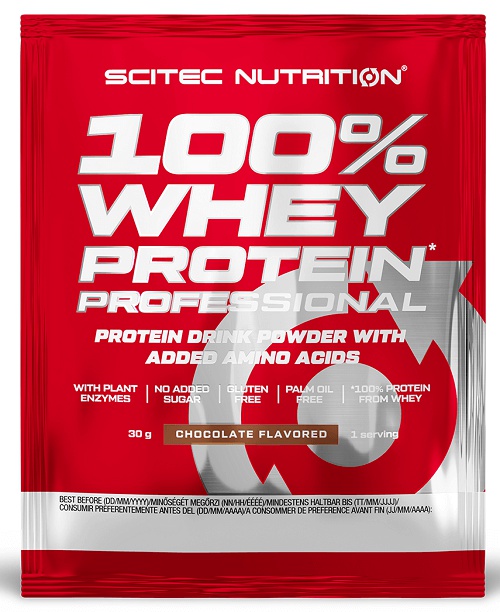 Scitec Nutrition Scitec 100% Whey Protein Professional 30 g - jahoda/bílá čokoláda