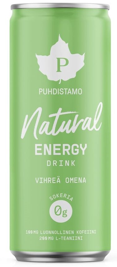 Levně Puhdistamo Natural Energy Drink 330 ml - zelené jablko