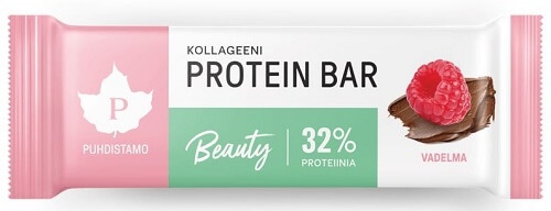 Levně Puhdistamo Collagen Protein Bar 30 g - malina