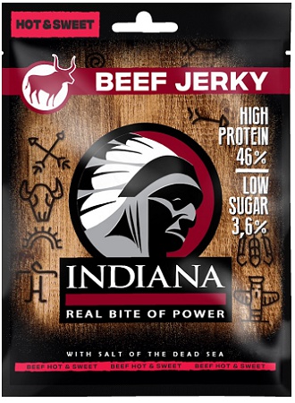 Indiana Jerky sušené maso 25g - Hovězí Hot & Sweet