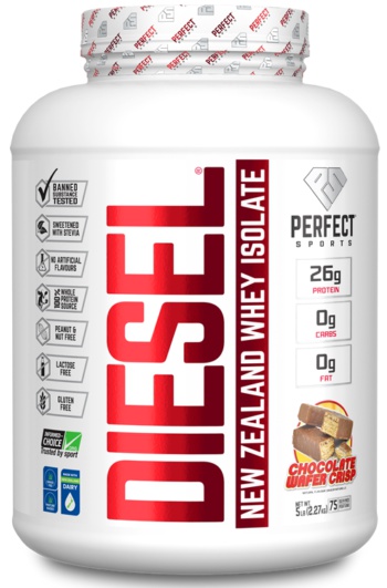 Perfect Sports Diesel 100% New Zealand Whey Isolate 2270 g - trojitá čokoláda