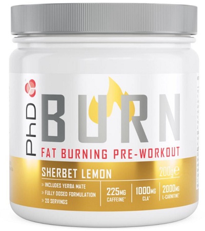 PhD Nutrition PhD Burn Pre-Workout 200 g - citronový sorbet