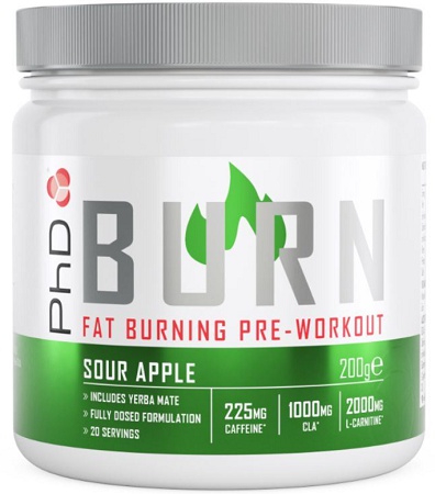 Levně PhD Nutrition PhD Burn Pre-Workout 200 g - kyselé jablko