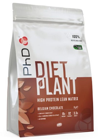 Levně PhD Nutrition PhD Diet Plant Protein 1000 g - belgická čokoláda
