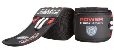 Levně Power System Bandáže na lokty ELBOW WRAPS - červená