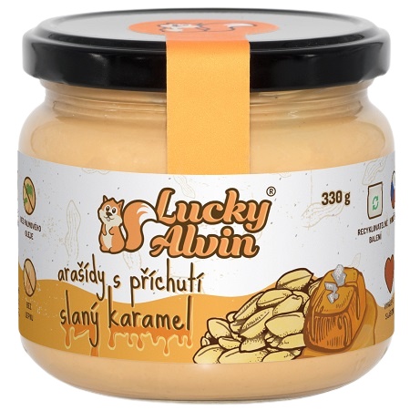 Levně Lucky Alvin Arašídy s příchutí slaný karamel 330 g