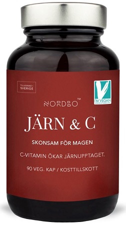 Nordbo Järn & C (Železo a Vitamín C) 90 kapslí