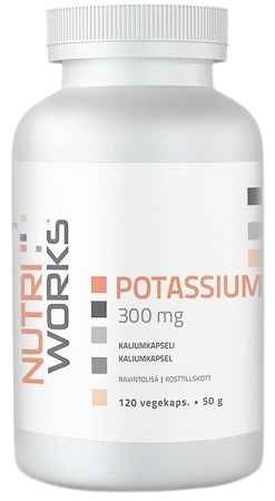 NutriWorks Draslík Potassium 300mg 120 kapslí