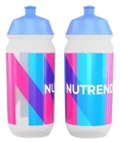 Nutrend Bidon 500 ml 2019 - bílý s modrorůžovým potiskem