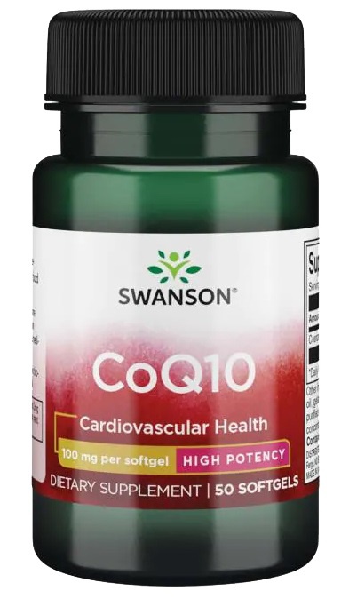 Swanson CoQ10 (Koenzym Q10) 100mg 50 kapslí