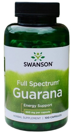 Swanson  Full Spectrum Guarana 500 mg 100 kapslí