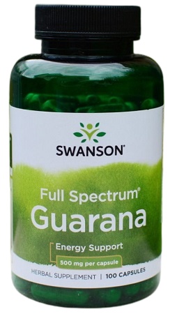 Swanson Full Spectrum Guarana 500 mg 100 kapslí