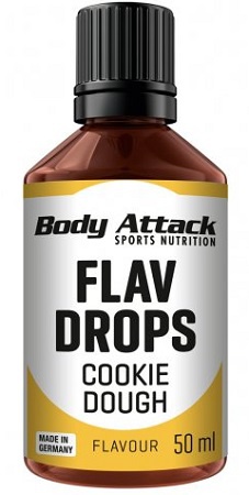 Levně Body Attack Flav Drops 50 ml - Cookie Dough